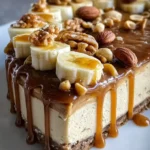 Banana Caramel Nut Cheesecake Recipe - Easy & Tasty