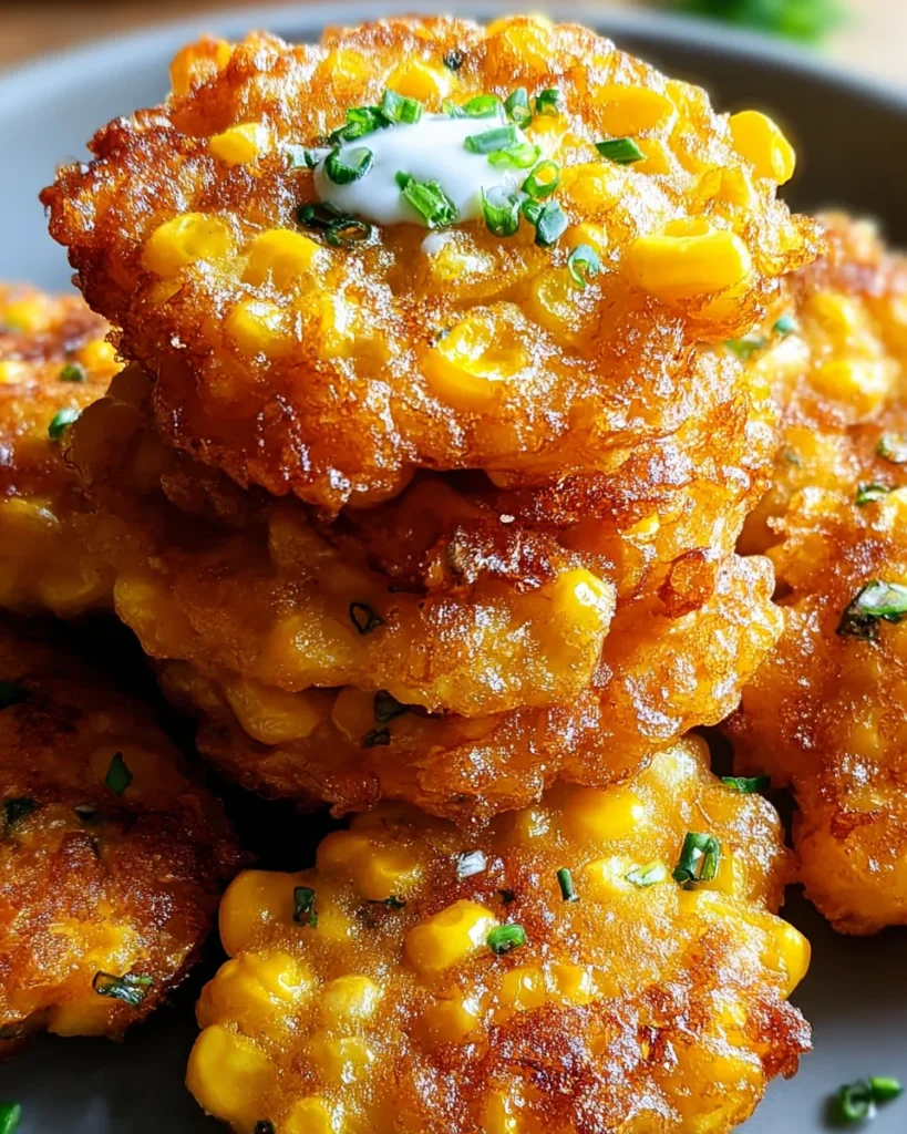 Cheesy Corn Fritters