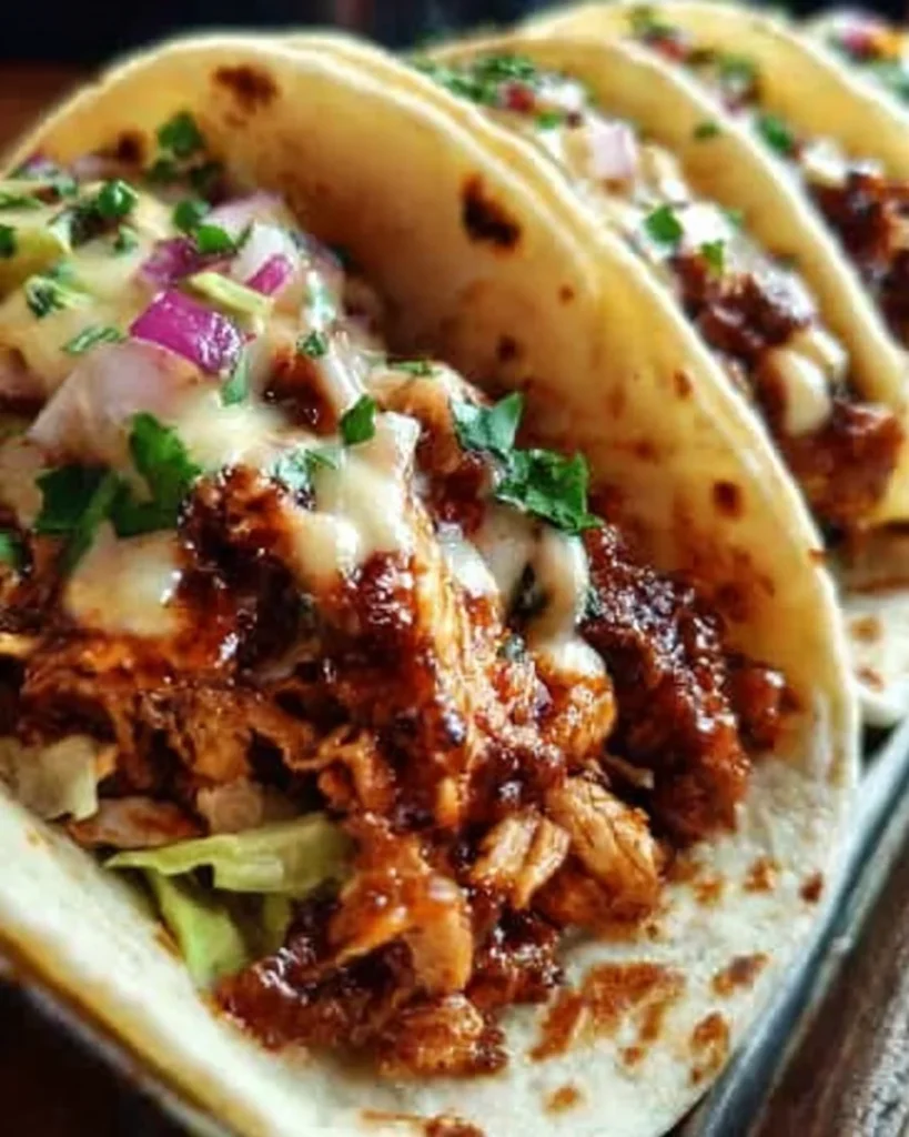 Garlic Butter Honey BBQ Chicken Tacos: Sweet, Savory & Irresistible!