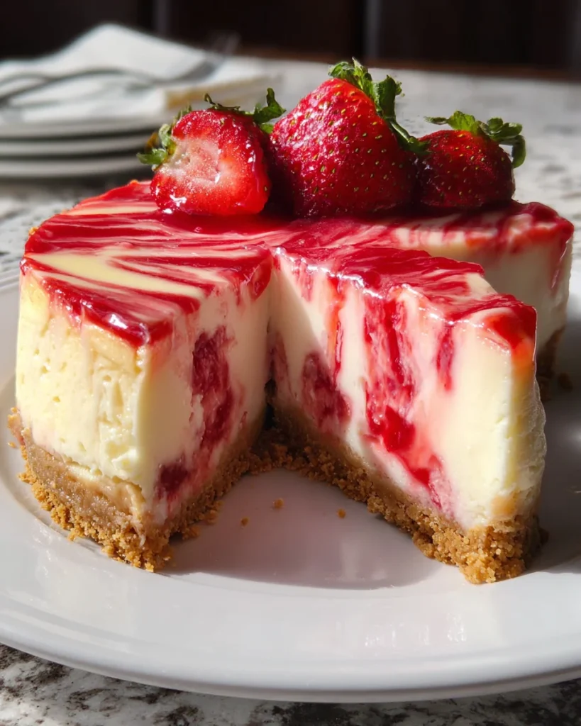 Strawberry Swirl Cheesecake Recipe