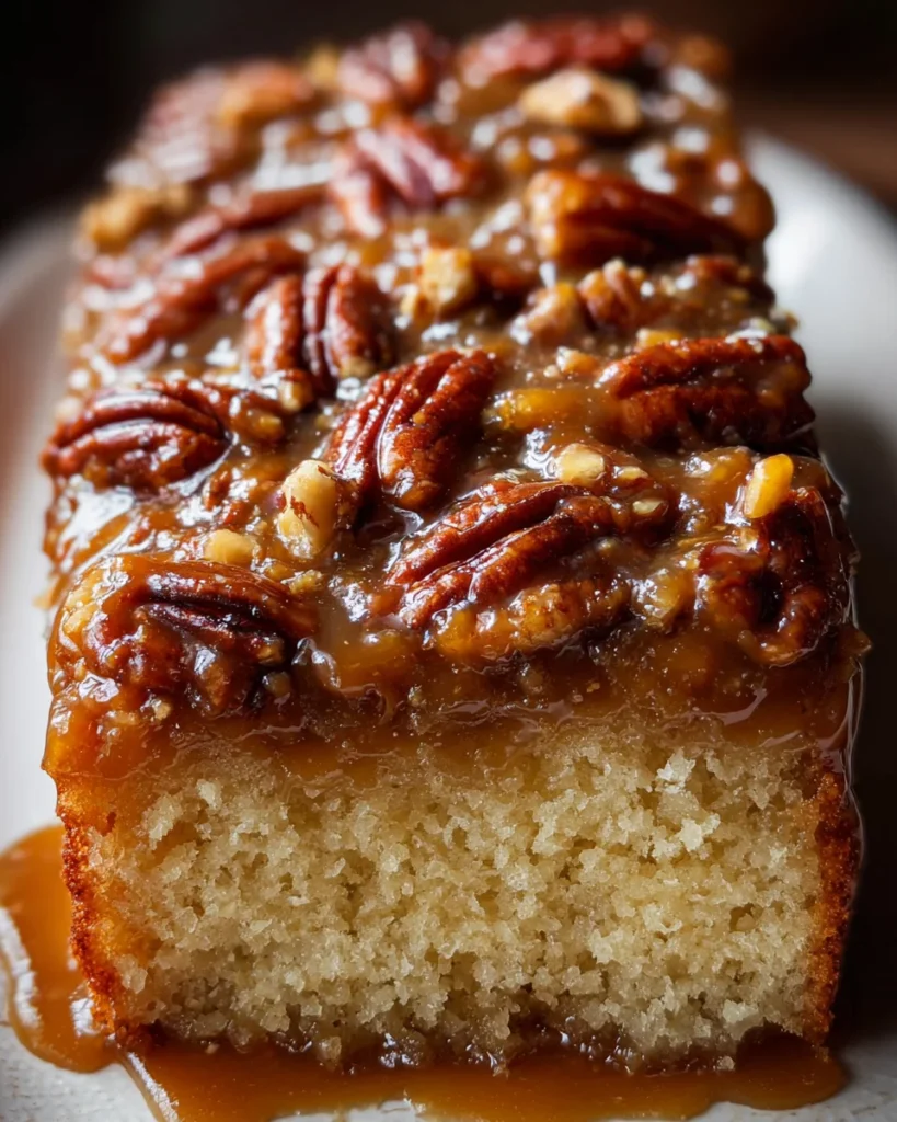 Upside-Down Caramel Pecan Cake
