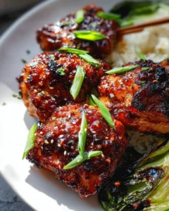 Air Fryer Asian-Glazed Boneless Chicken Thighs