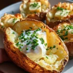Air Fryer Baked Potatoes are quick and delicious!