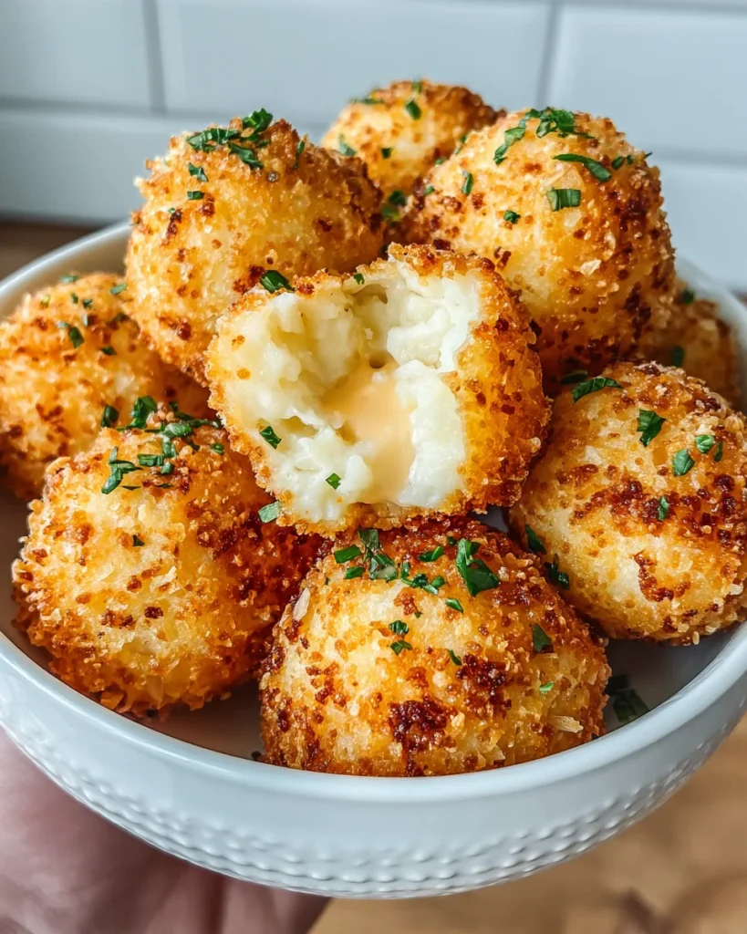 Air Fryer Cheesy Mashed Potato Balls