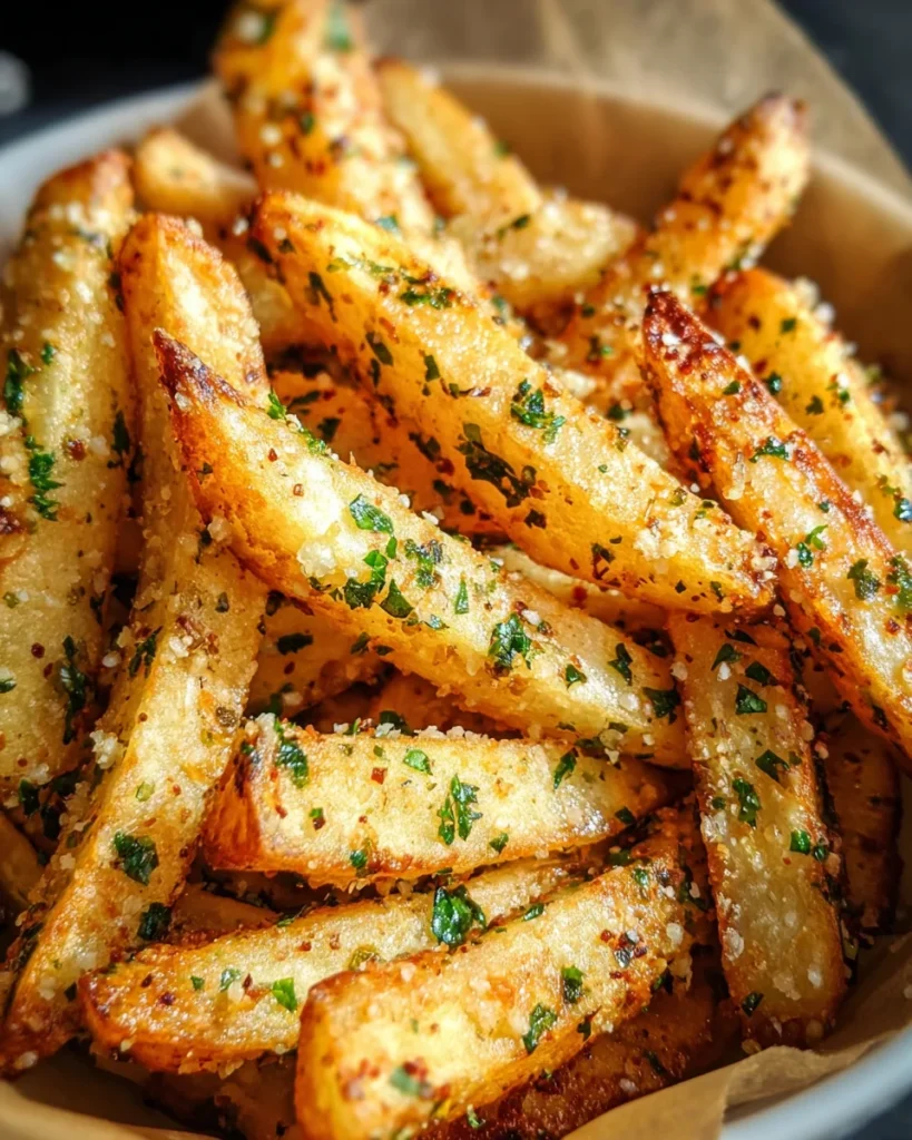 Air Fryer Garlic Parmesan Fries