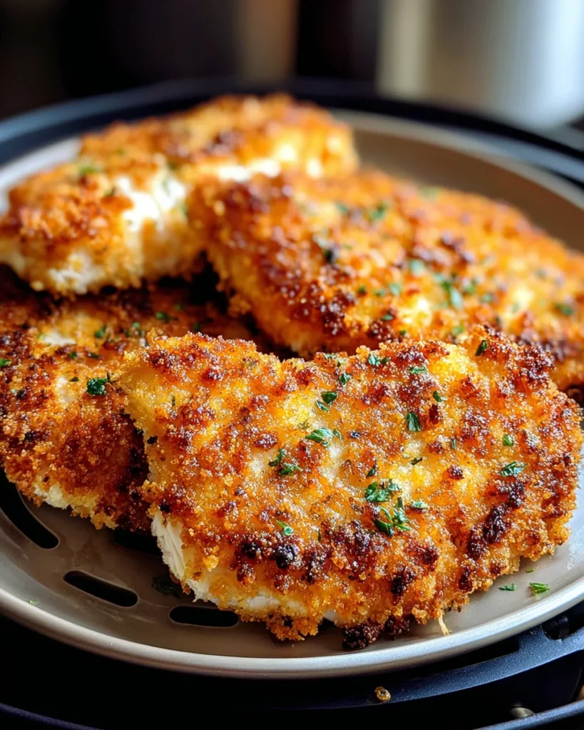 Air Fryer Parmesan Crusted Chicken