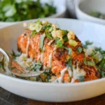 Air Fryer Spicy Hasselback Salmon