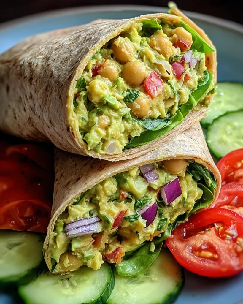 Avocado Chickpea Salad Wrap