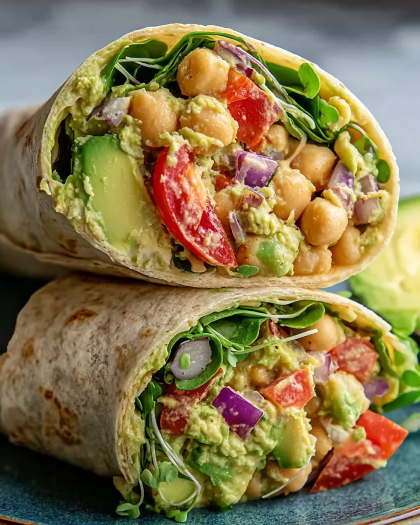 Avocado Chickpea Salad Wrap