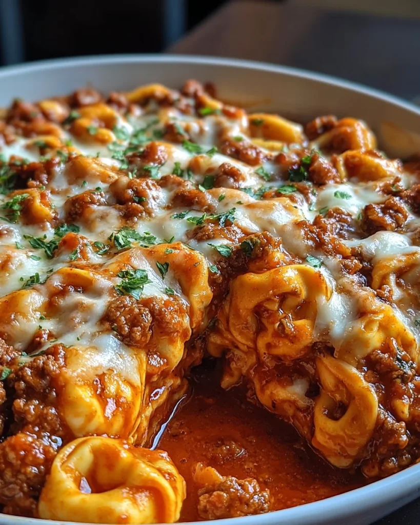 Beefy Tortellini Bake