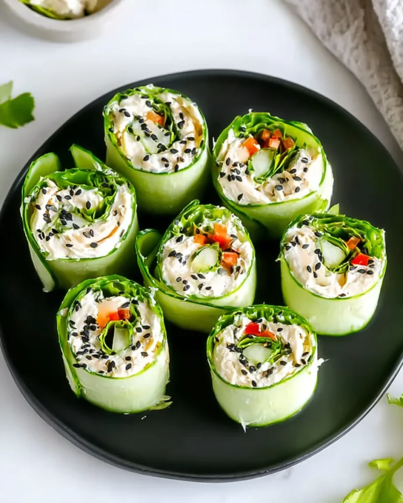 Best Chicken Salad Cucumber Roll Ups