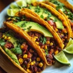 Black Bean Corn Vegetarian Tacos