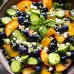 Blueberry Peach Feta Salad