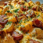 Cheesy Ranch Potatoes and Smoked Sausage