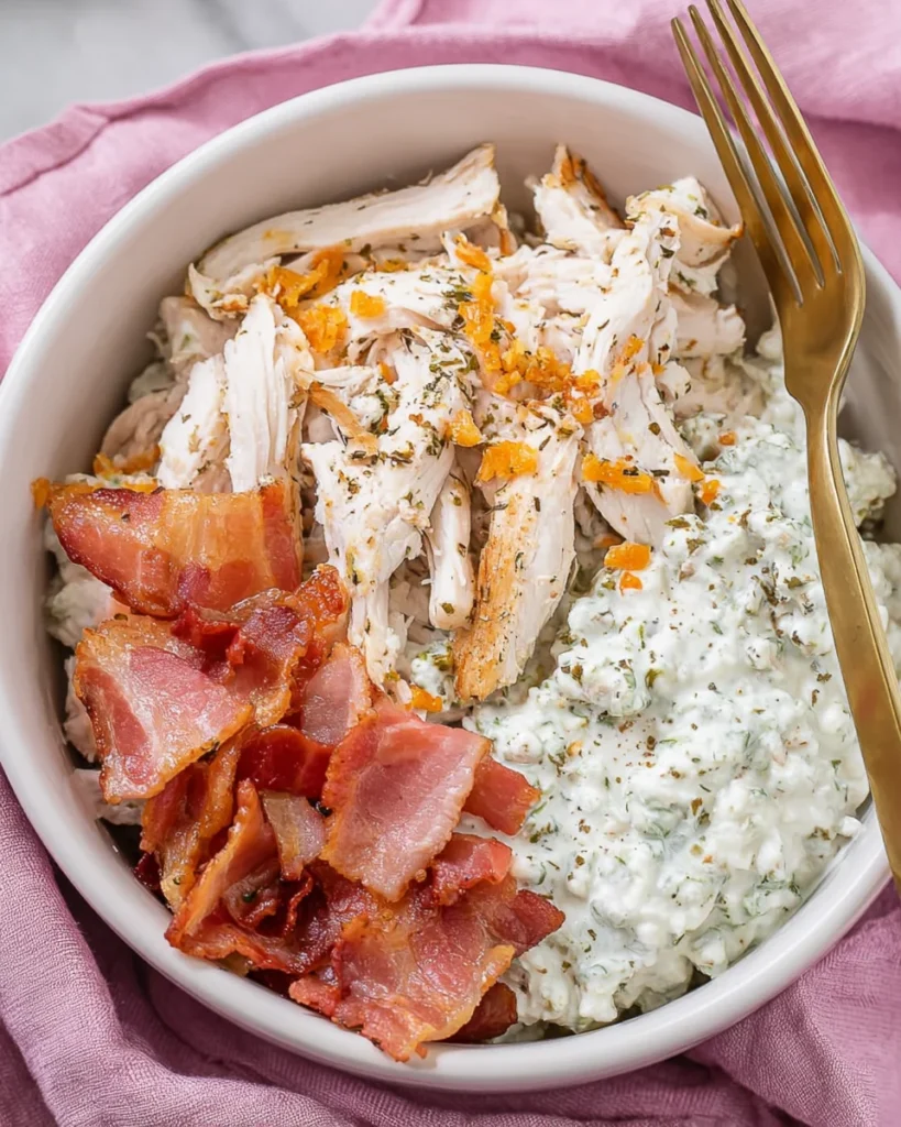 Chicken Bacon Ranch Cottage Cheese Bowl