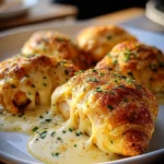 Chicken Pillows with Creamy Parmesan Sauce