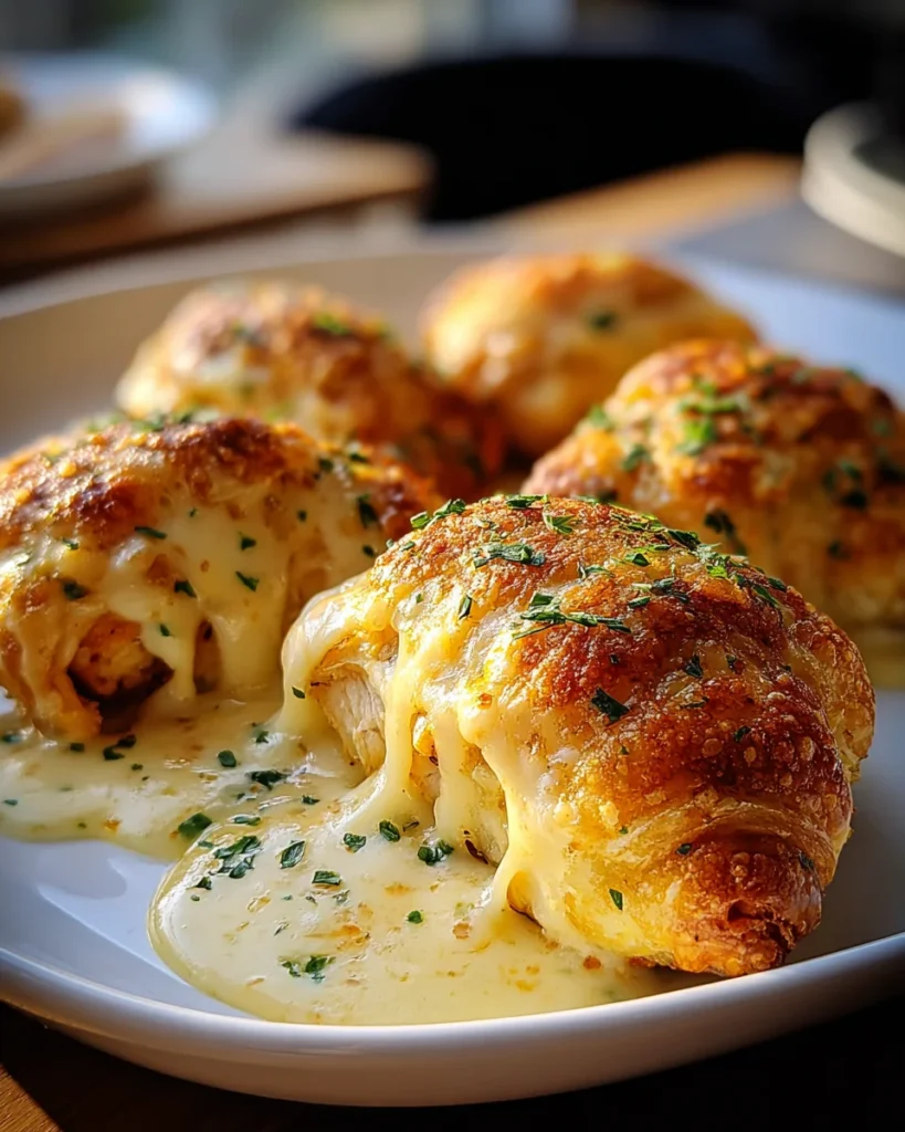 Chicken Pillows with Creamy Parmesan Sauce