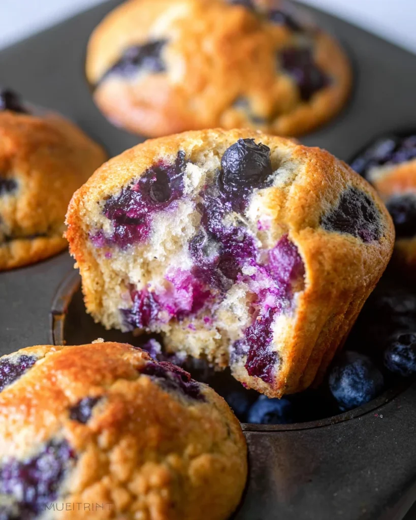 Cottage Cheese Blueberry Muffins
