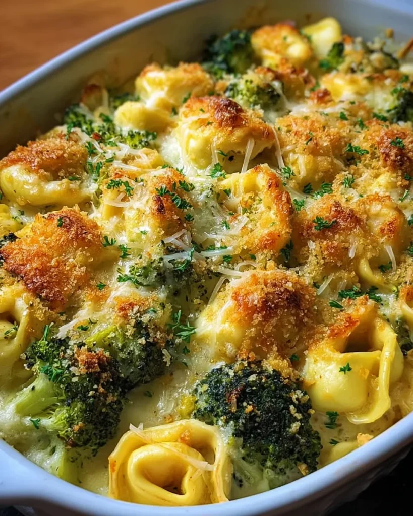 Creamy Broccoli Tortellini Bake