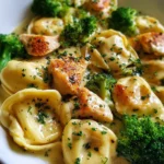 Creamy Garlic Parmesan Tortellini with Chicken and Broccoli
