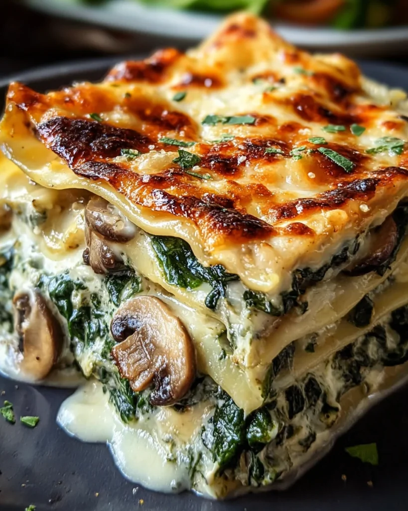 Creamy Spinach Mushroom Lasagna: A Comforting Delight!