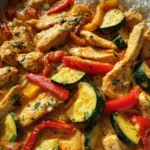 Cremiges Paprika-Zucchini-Hähnchen