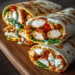 Crispy Air Fryer Chicken & Mozzarella Wraps