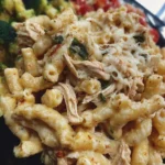 Crockpot Garlic Parmesan Chicken Pasta