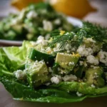 Cucumber Avocado Feta Salad