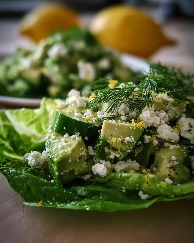 Cucumber Avocado Feta Salad