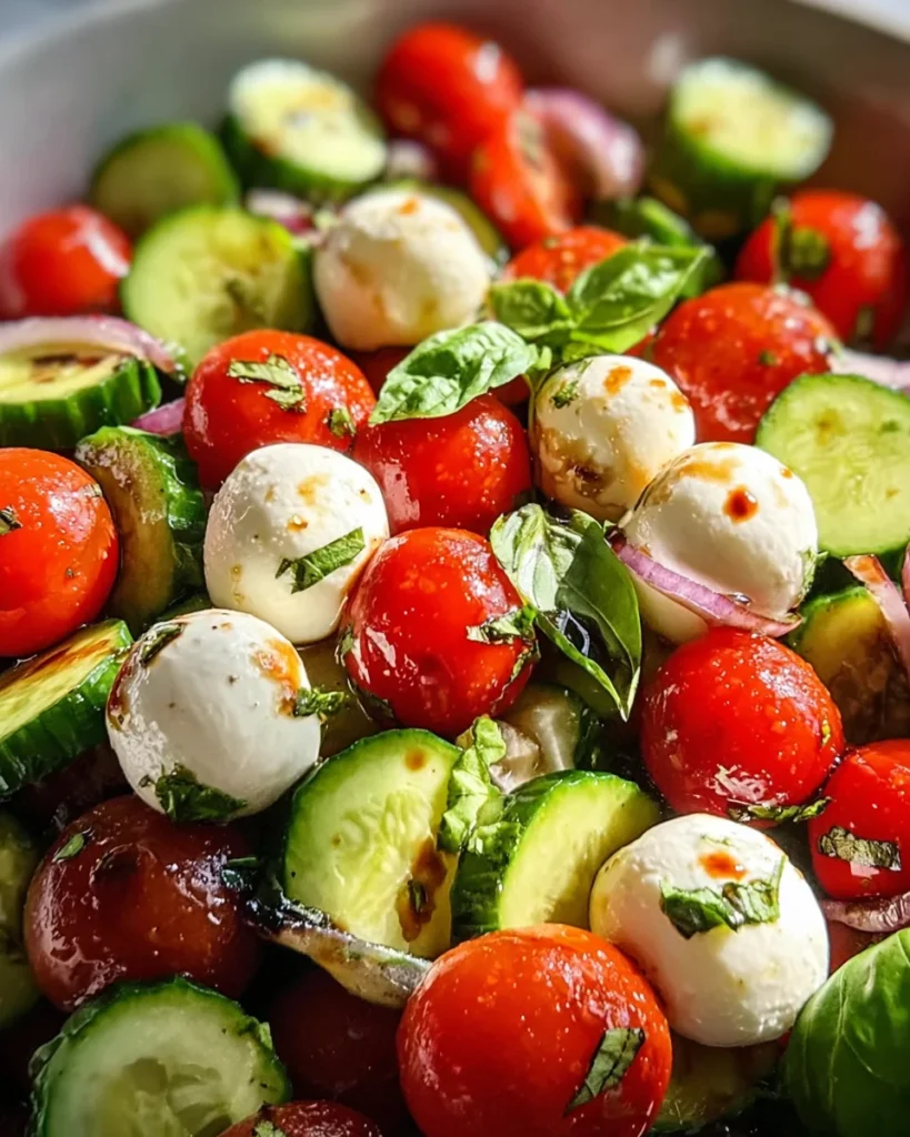 Cucumber Caprese Salad