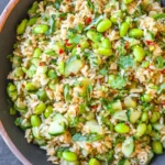 Cucumber Edamame Rice Salad