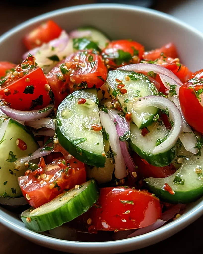 Cucumber, Onion, and Tomato Salad… Simple and Good