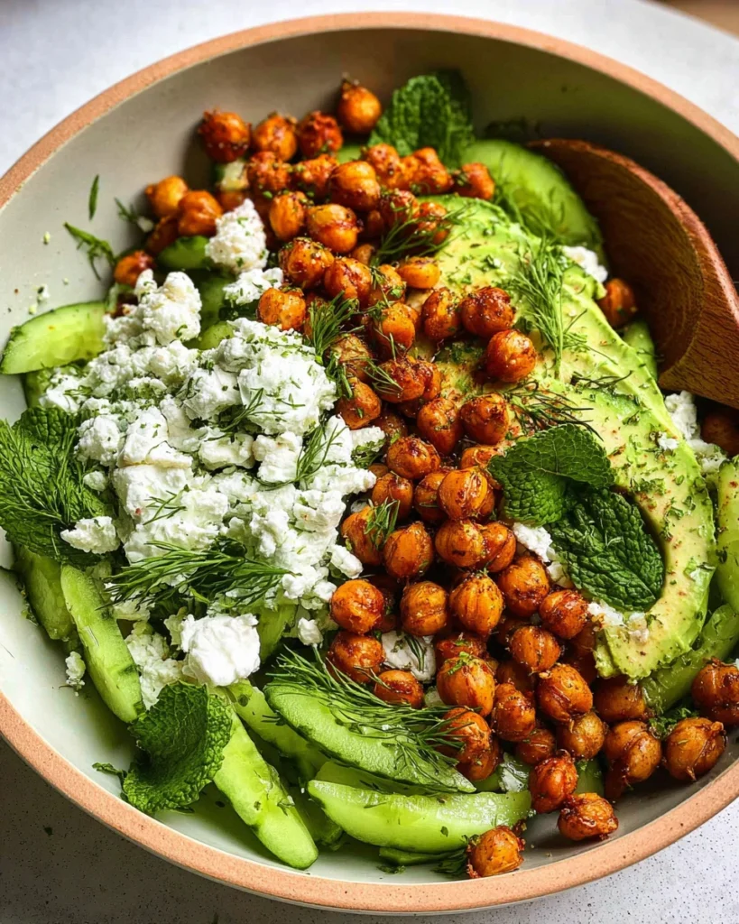 Cucumber Salad with Crispy Chickpeas