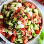 Cucumber Tomato Mozzarella Salad Recipe