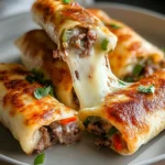 Delicious Keto Philly Cheesesteak Roll Ups