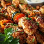 Easy Keto Garlic Parmesan Chicken Skewers Recipe