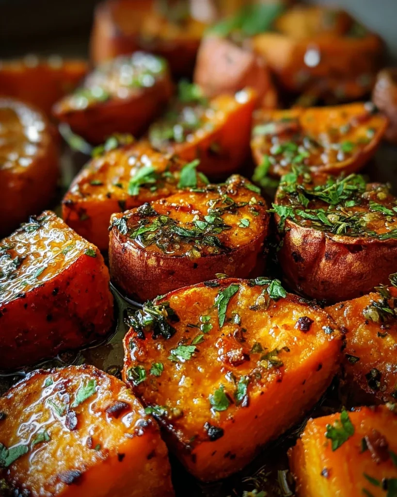 Garlic Butter Roasted Sweet Potatoes: A Delicious and Easy Recipe