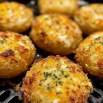 Gebackene Käse-Kartoffeln aus der Heißluftfritteuse genießen