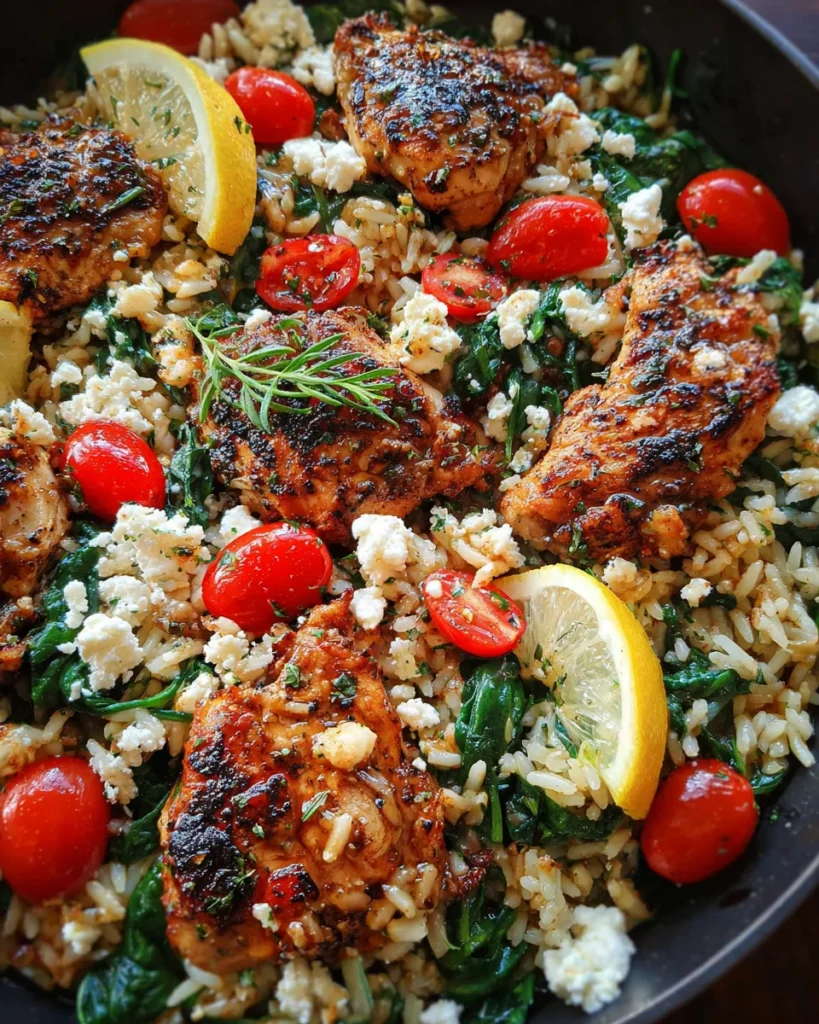 Greek Chicken and Lemon Rice (30 Minutes, One-Pot)