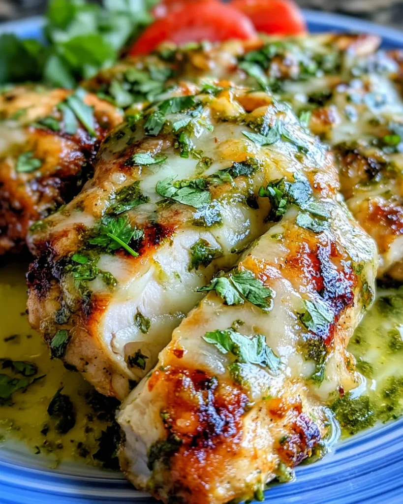 Grilled Salsa Verde Pepper Jack Chicken