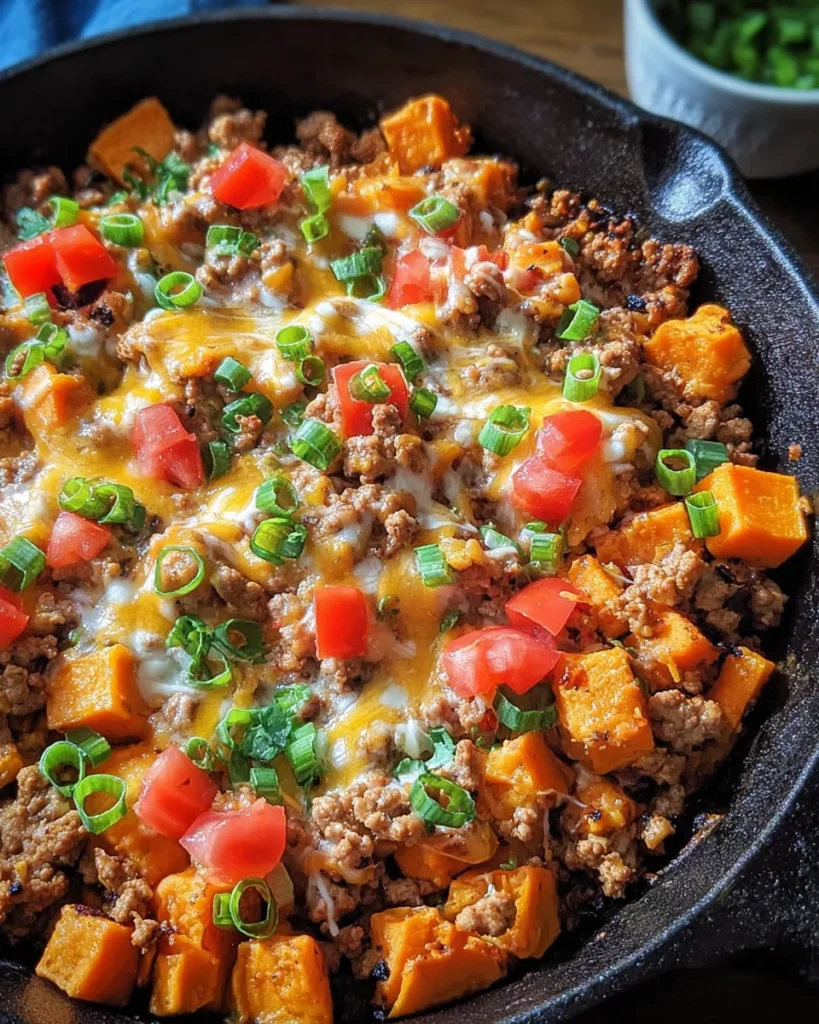 Ground Turkey and Sweet Potato Skillet