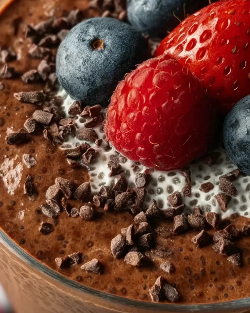 High Protein Chocolate Chia Pudding