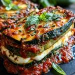 Layered Zucchini Ricotta Melts with Marinara
