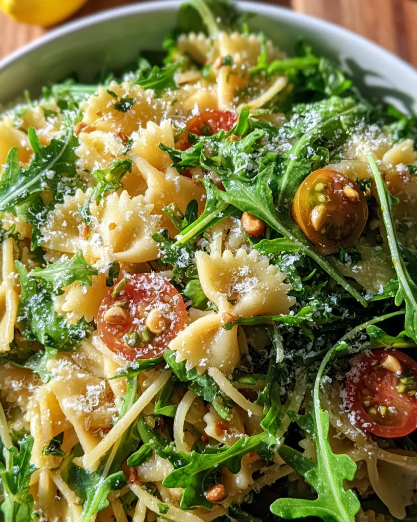 Lemon Arugula Pasta Salad