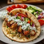 Mediterranean Chicken Gyros with Creamy Feta Tzatziki