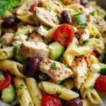 Mediterranean Chicken Pasta Salad