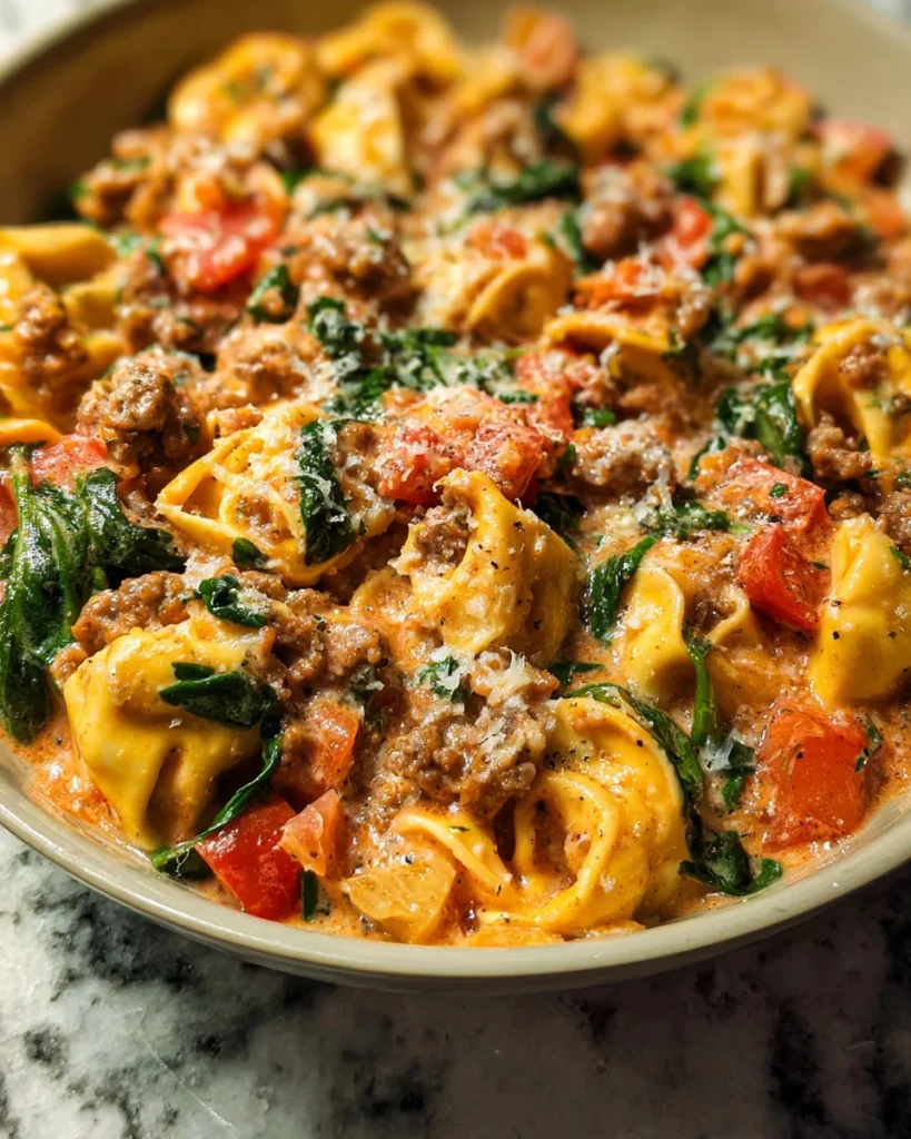 One Pan Tortellini with Sausage