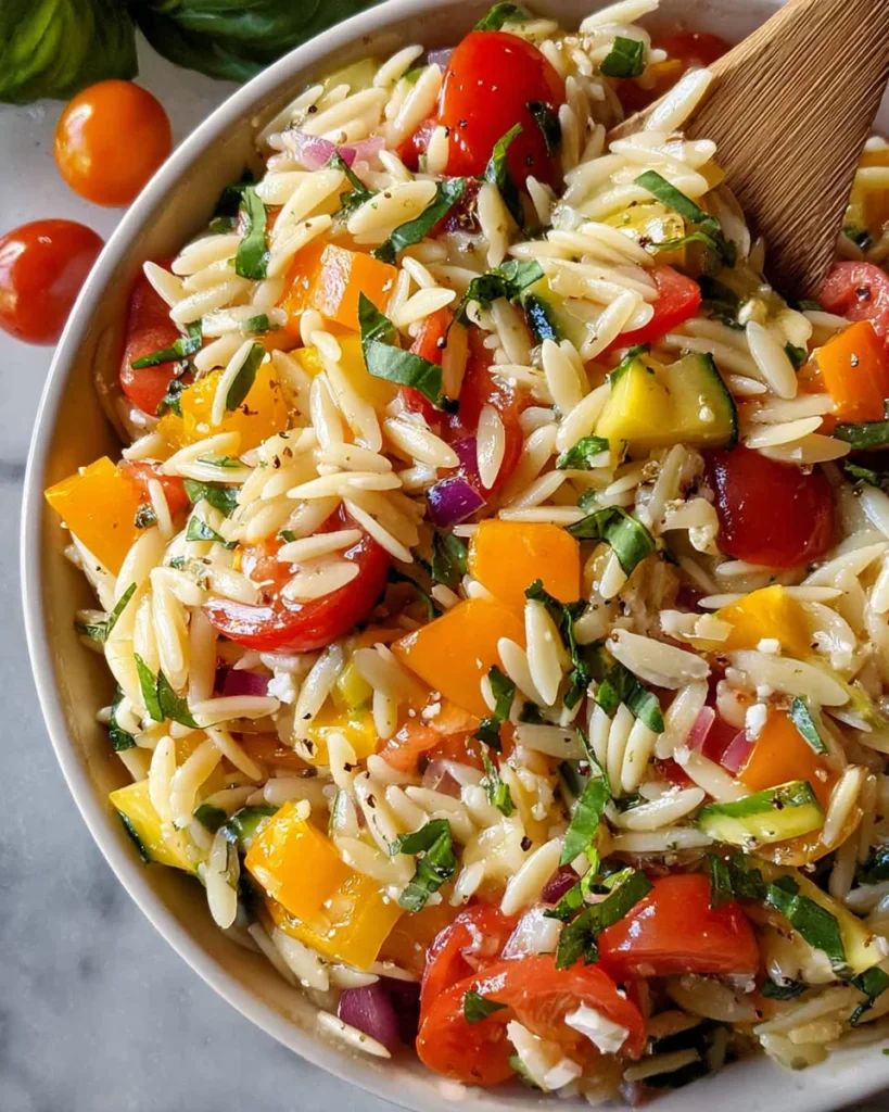 Rainbow Orzo Salad