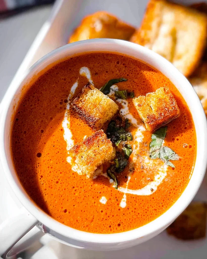 Roasted Tomato Basil Soup